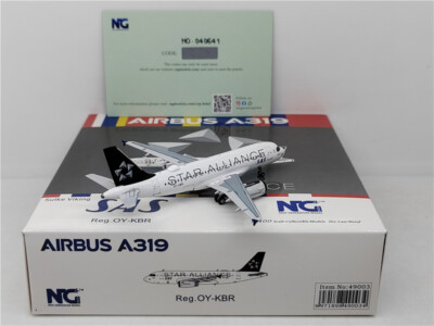 NG Model For SAS FOR AIRBUS A319-100 OY-KBR Star Alliance 1