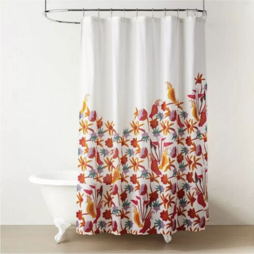 Anthropologie Opalhouse Jungalow Natalia Colorful Shower Curtain 70" X 70"