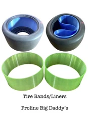 Rear Tire Band Set for Proline Big Daddy Drag Slick SC Tires 