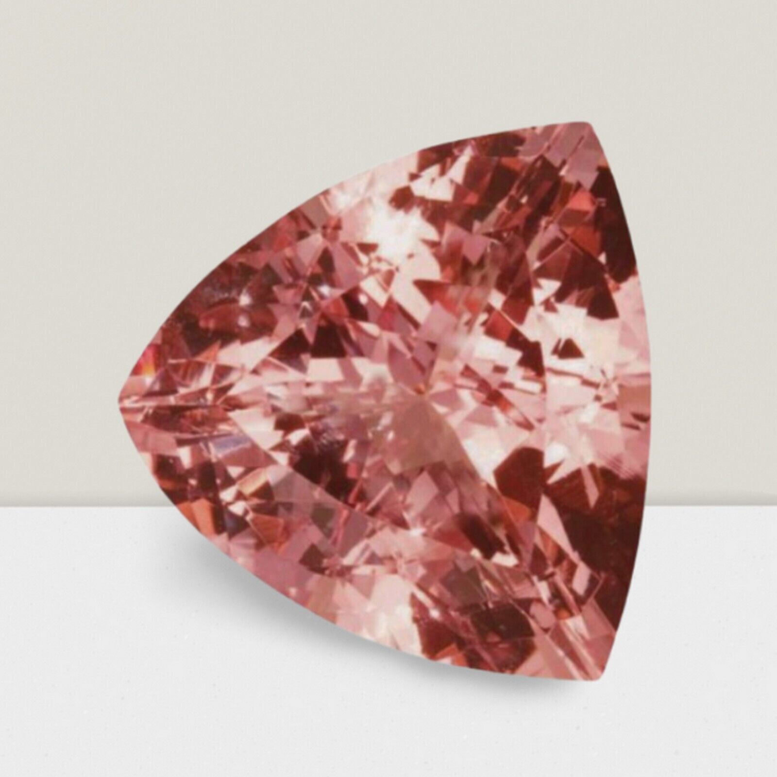 Morganite Trillion Cut 5.6 Ct 12 mm Loose Gemstone
