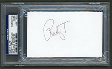 Rudy Tomjanovich Signed Index Card (PSA) Houston Rockets Auto NBA Basketball