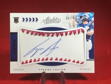 2020 Panini Absolute RC #159 Tyrone Taylor Material Auto  33/75 Milwaukee Brewer