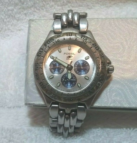 Fossil Blue BQ-8775 Silver Bracelet 