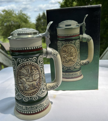 Beer Stein  at The Point English Setter  Sporting Fishing Avon Hand Painted 1978