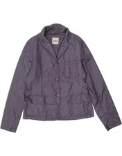 Aspesi Womens 3 Button Blazer Jacket Uk 18 Xl Purple Polyamide Bm16