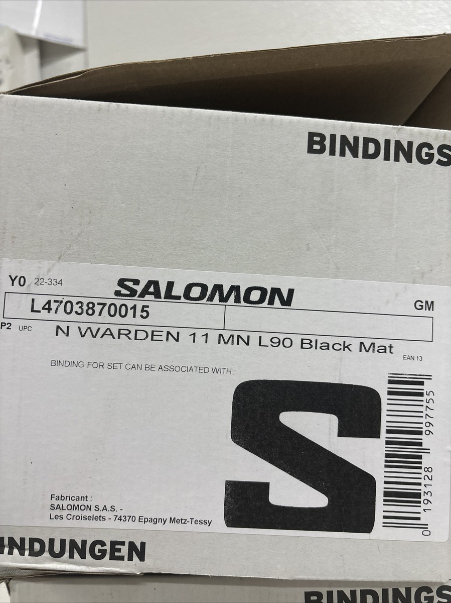 Salomon Warden 11 Mn Ski Bindings L90 Black Mat #MN2 | eBay
