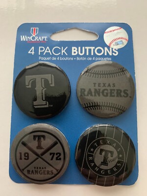 Texas Ranger Button Texas Ranger WinCraft MLB 4 Pack Buttons NEW Pinbacks-Rare & Free ...