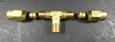Serto | Messing T-Stück |  1/8'' - 1/8'' - 1/8'' | flachdichtend