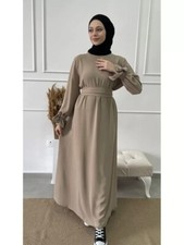 abaya   jazz robe  caftan femme  Jilbab Kaftan maxi islamique Dubaï  beige hijab
