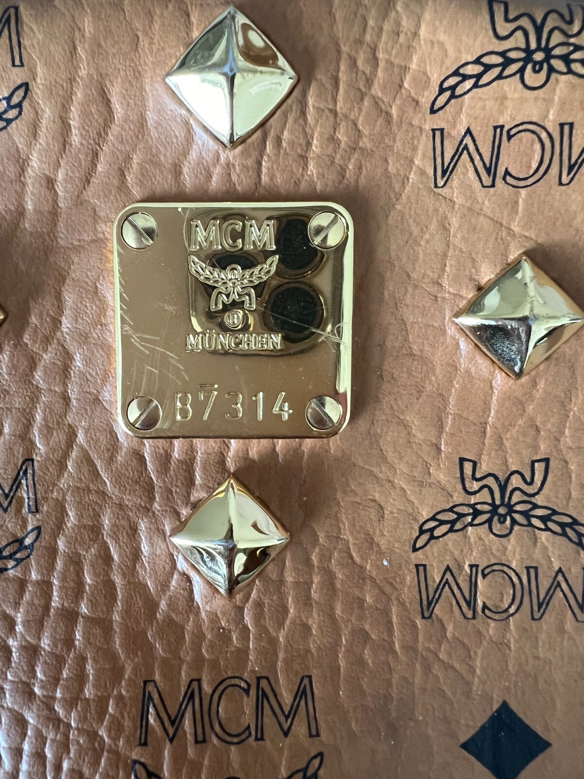 MCM Studs Backpack Rucksack Logogram MMK5SVE18CO0… - image 2