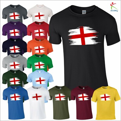 England Flagge Slash Fußball Fan patriotisches Top cooles Design bedrucktes T-Shirt S-4XL