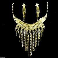 Schmuckset Brautschmuck Kette Halskette Collier Ohrringe Ohrstecker Hochzeit
