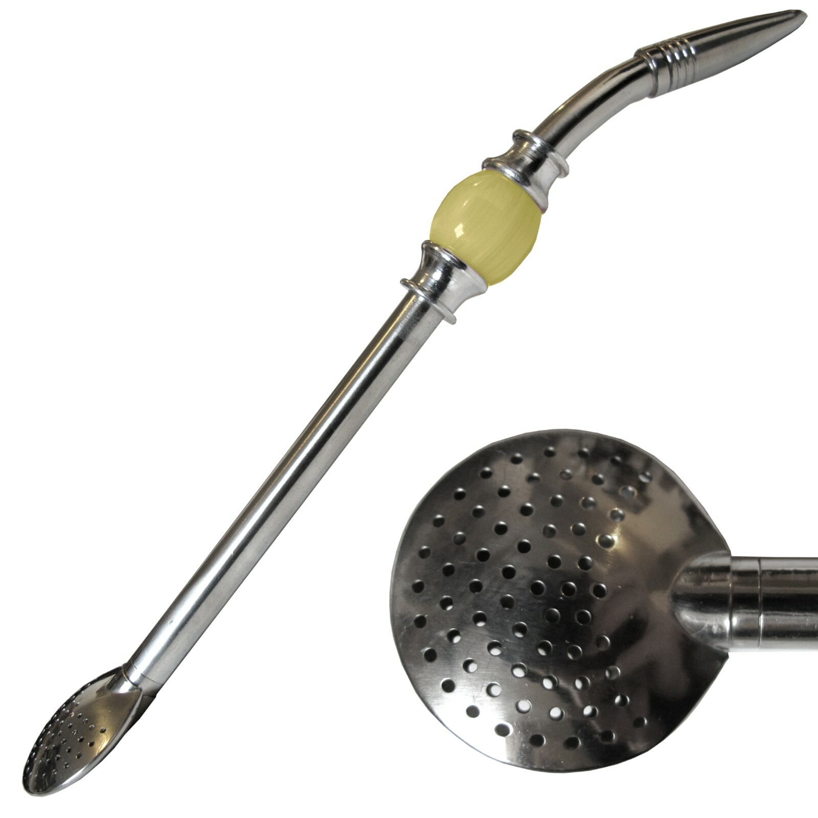 B77 LUXURY STAINLESS STEEL BRAZILIAN BOMBA/BOMBILLA GOLD: ERVA MATE CHIMARRAO