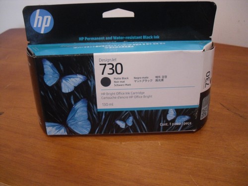 HP Design Jet 730 Matte Black Ink Cartridge P2V65A EXP. 02/2027