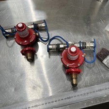 2 X Rambo high pressure lp gas regulator with dual outlet Ex Military