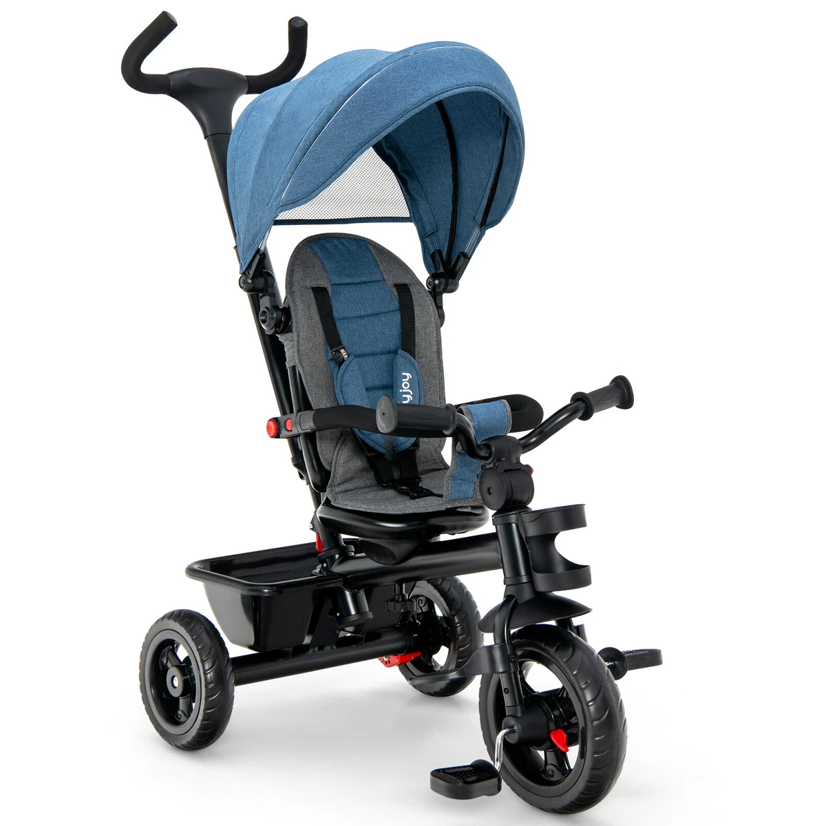 4 in 1 Baby Tricycle Toddler Trike with Convertible Seat