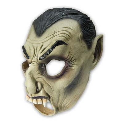 LATEX VAMPIR MASKE Halloween Karneval Dracula Monster Horror Herren Kostüm Party