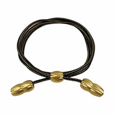 US Army Senior Officer, State Trooper Gold Black Acorn Campaign Cord Hat Band