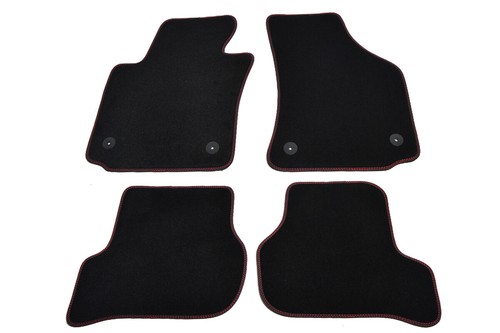 Fußmatten für SEAT LEON II 1P Bj.2005-2012 Velours Ziernaht  - Bild 2 von 6