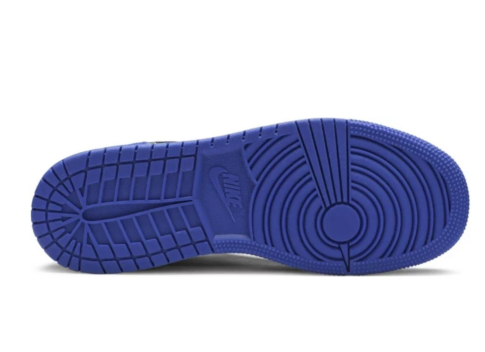 Size 3.5 - Jordan Air 1 Mid SE White/Black/Light Solar Flare Heather/Hyper Royal - Image 3 of 4