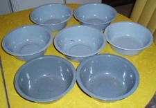 VINTAGE ANTIQUE GRANITEWARE ENAMELWARE BOWLS COOKWARE COUNTRY KITCHEN FARMHOUSE