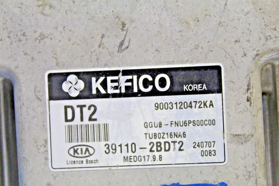 391102BDT2 KIA Rio 2012-2014 Unidad de control del motor Módulo ECU OEM 3B5 394 B4 Foto 3 de 4