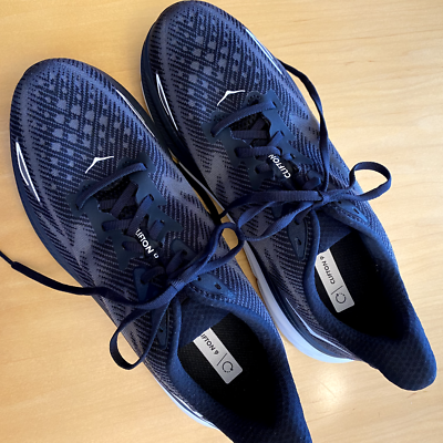 Hoka Mens Size 11B Clifton 9 Black & White Mens Running  display picture 1