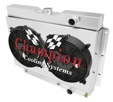 Kr 3 Row Radiator Ps Notched12 Fansshroud For 1959-1963 Chevrolet Impala