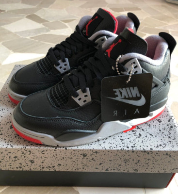 eu 39 Air Jordan 4 Bred Reimagined GS 2024 US 6,5 Black Red Woman Kid
