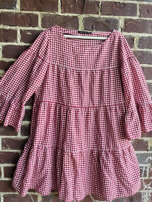 Zara Woman Gingham Print Dress Cottage Core Aesthetic Red & White Size Large L | eBay Zara Woman Gingham Print Dress Cottage Core Aesthetic Red & White Size Large L | eBay