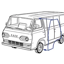 Door Seal Kit Front Doors 1961-67 Ford Econoline C1UZ-8920530-PR