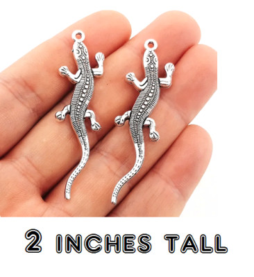 LIZARD GECKO SALAMANDER REPTILE Pendant On 18'' 925 Sterling Silver Necklace gift