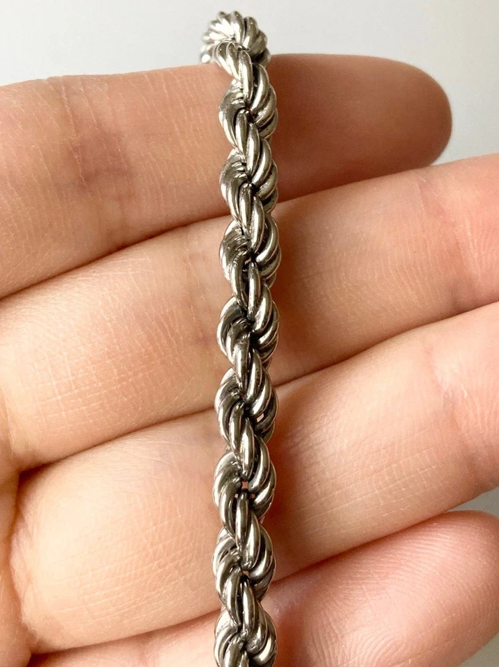 Milor 925 Italy Sterling silver rope chain adjustable bracelet - Image 2 of 4