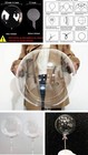 15pc 18" Clear Bobo Ball. Helium LED Decoration Party Balloons. 