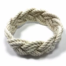 Original Cotton Rope Sailor Knot Bracelet Natural White