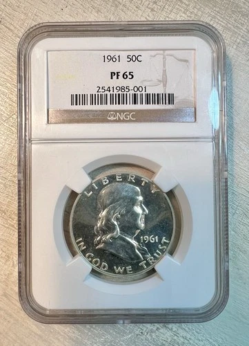 1961 Franklin Half Dollar NGC PF65 Proof Silver Gem $1 START NR!