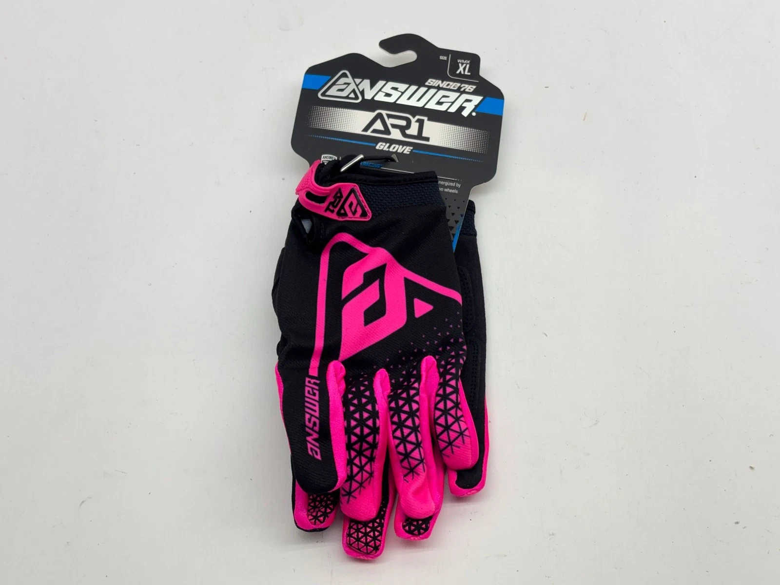 New Answer Men's Gloves X Large Black Pink XL Riding Hand Gear Protection MX