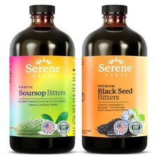 Serene Herbs Soursop Bitters Liquid Black Seed Bundle   Organic Herbal