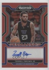 2022 Prizm Draft Picks College Penmanship Red 145/199 Terrell Brown Jr Auto 1pe9