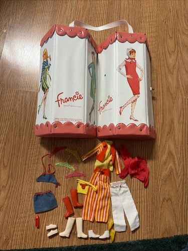 1965 Francie Barbie Case W /clothes and Accessories. No Doll. Vintage