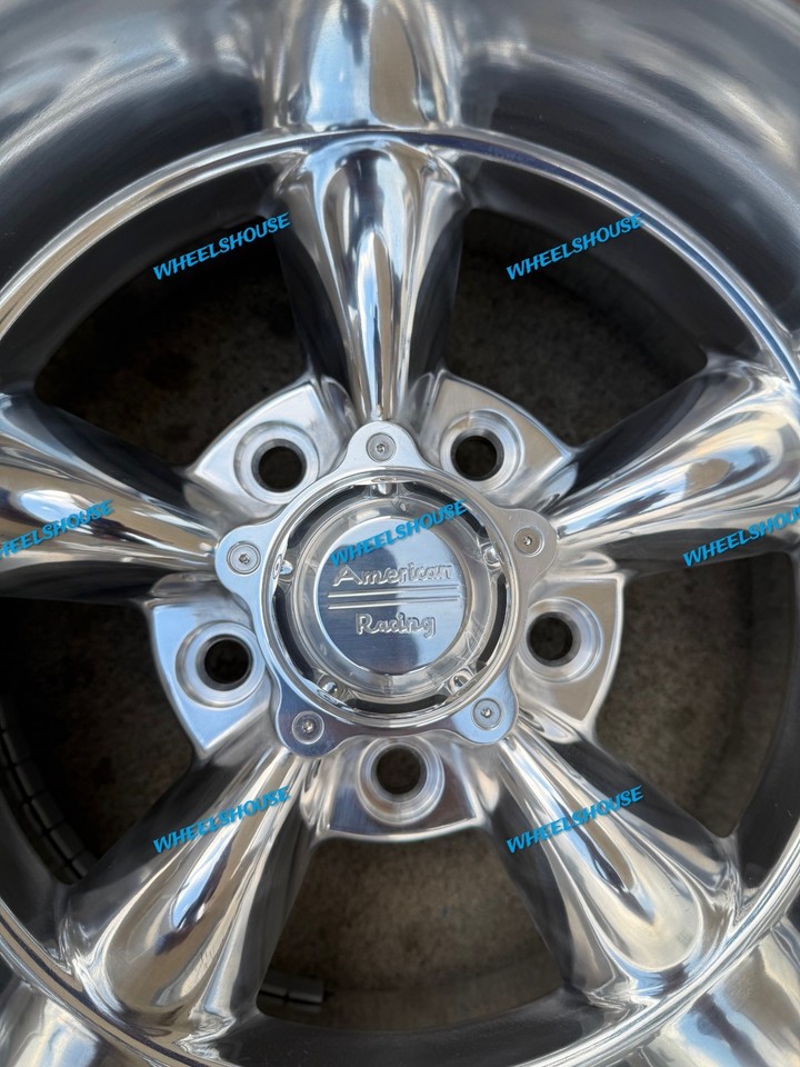 15x10 AMERICAN RACING VN515 POLISHED WHEELS RIMS COOPER TIRES CHEVY C10 ...