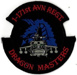 US ARMY 1st BATTALION 171st AVIATION REGIMENT DRAGON MASTERS MILITARY PATCH