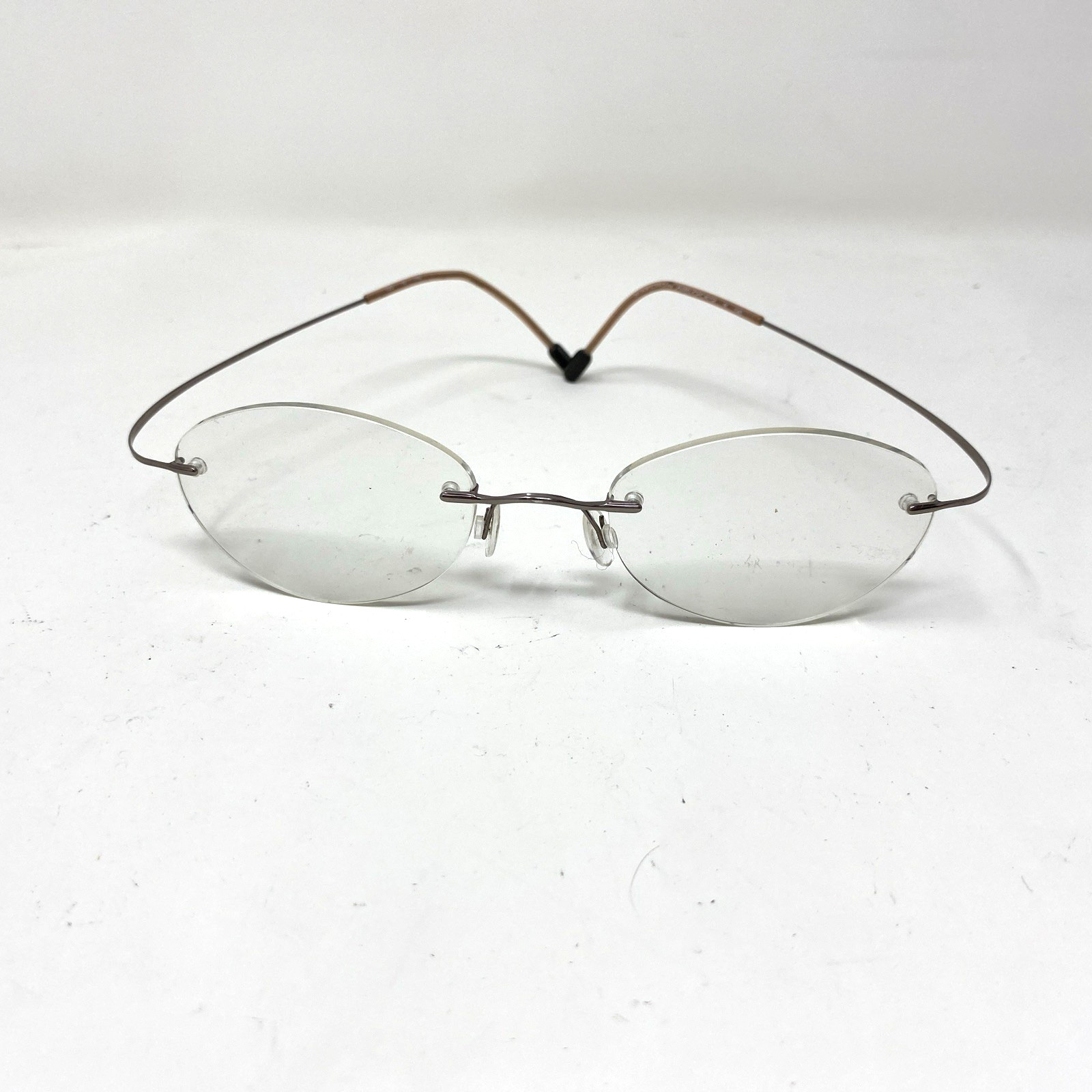 MARCHON AIRLOCK 2 720 10 140mm BROWN RIMLESS EYEGLASSES C831