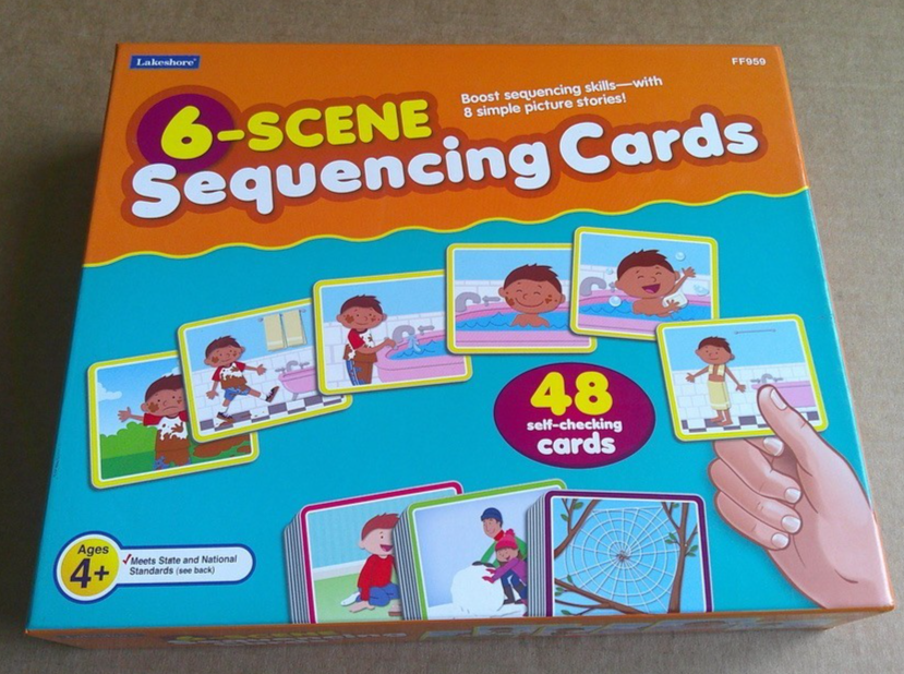 Lakeshore #FF959 Sequencing Cards (6-Scene) Learning Game 48 Self