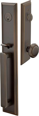 Emtek 4212NWUS10B Melrose Entrance Handleset Oil Rubbed Bronze Norwich Knob US10