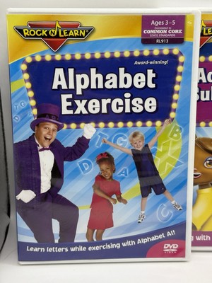 Rock N Learn DVD Lot of 3: Alphabet Exercise, Phonics, Addition