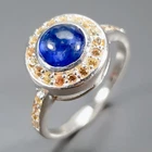 Gemstone Blue Sapphire Ring 925 Sterling Silver Size 6.5 /R471728