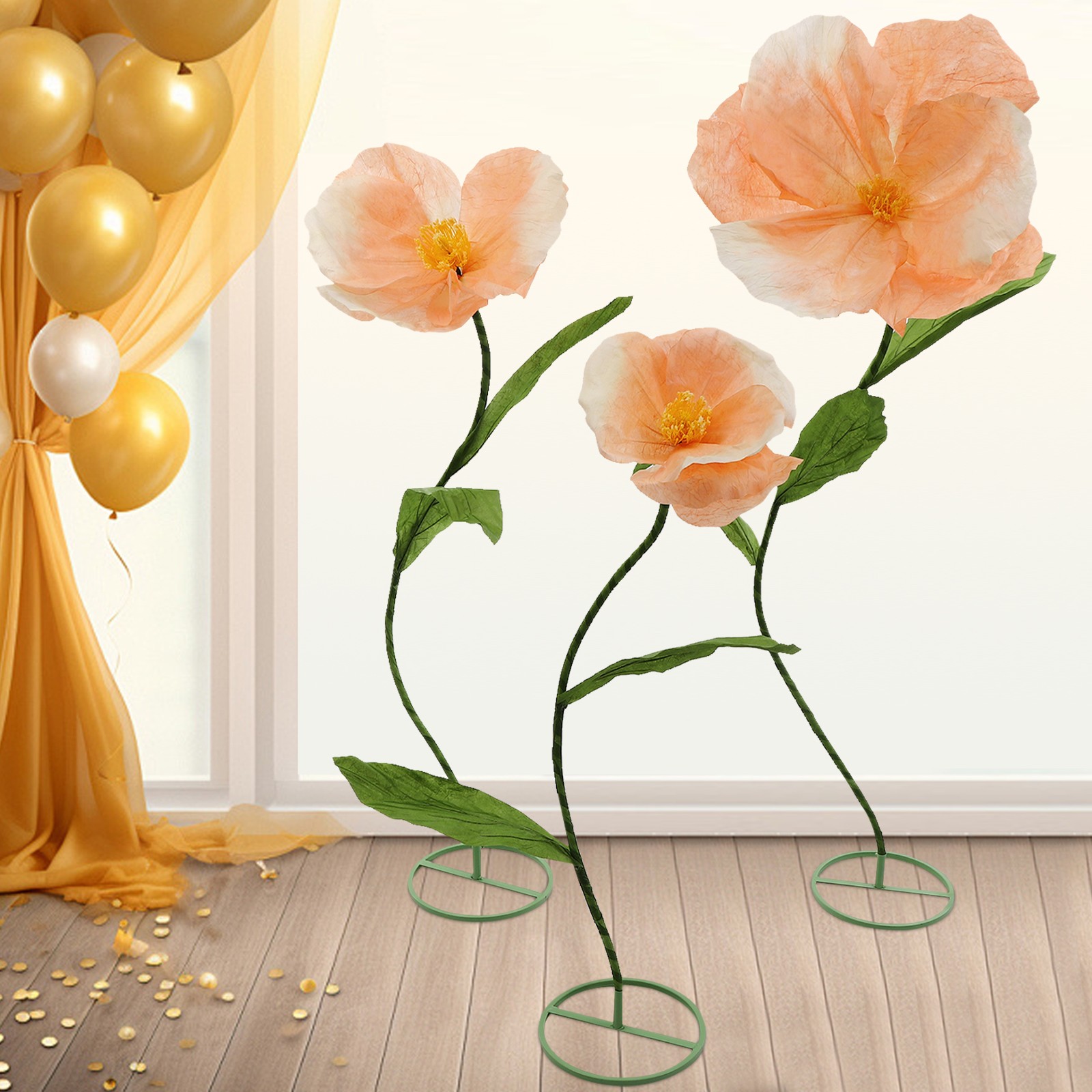 Large Artificial Wedding Flowers Three pcs Artificial Flower for Birthday