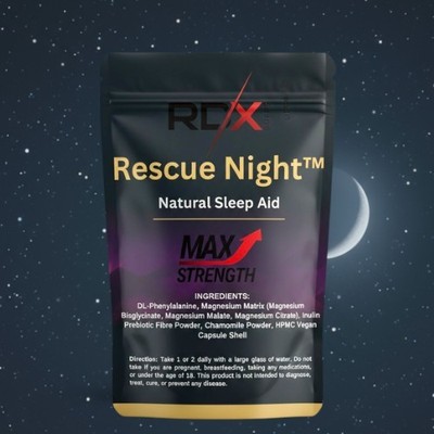Rescue Night  NATURAL Schlafmittel Kapseln - schnell einschlafen & erfrischt aufwachen 