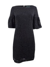 Lauren by Ralph Lauren Women's Puffed-Sleeve Dress